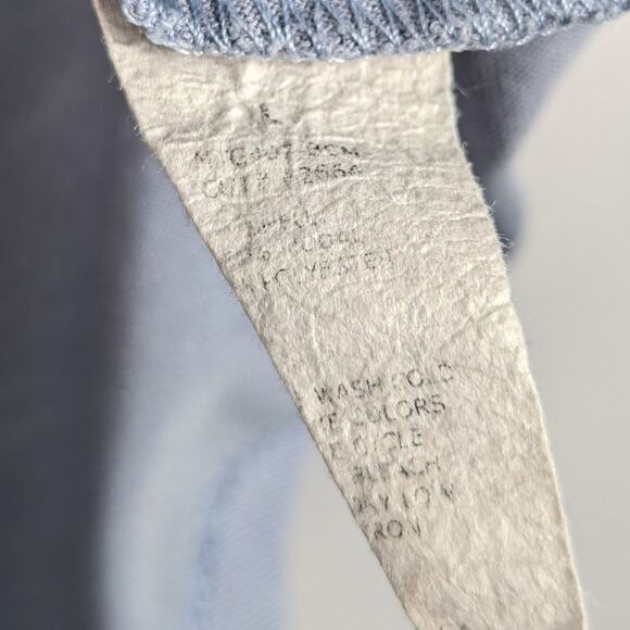 Moa Moa L Blue Crisscross V-Neck Twist Front Top Short Sleeve Soft Stretch Tee - Picture 3 of 5